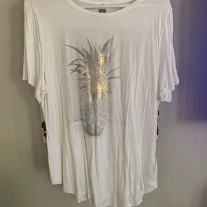 Old navy white pineapple top size xl